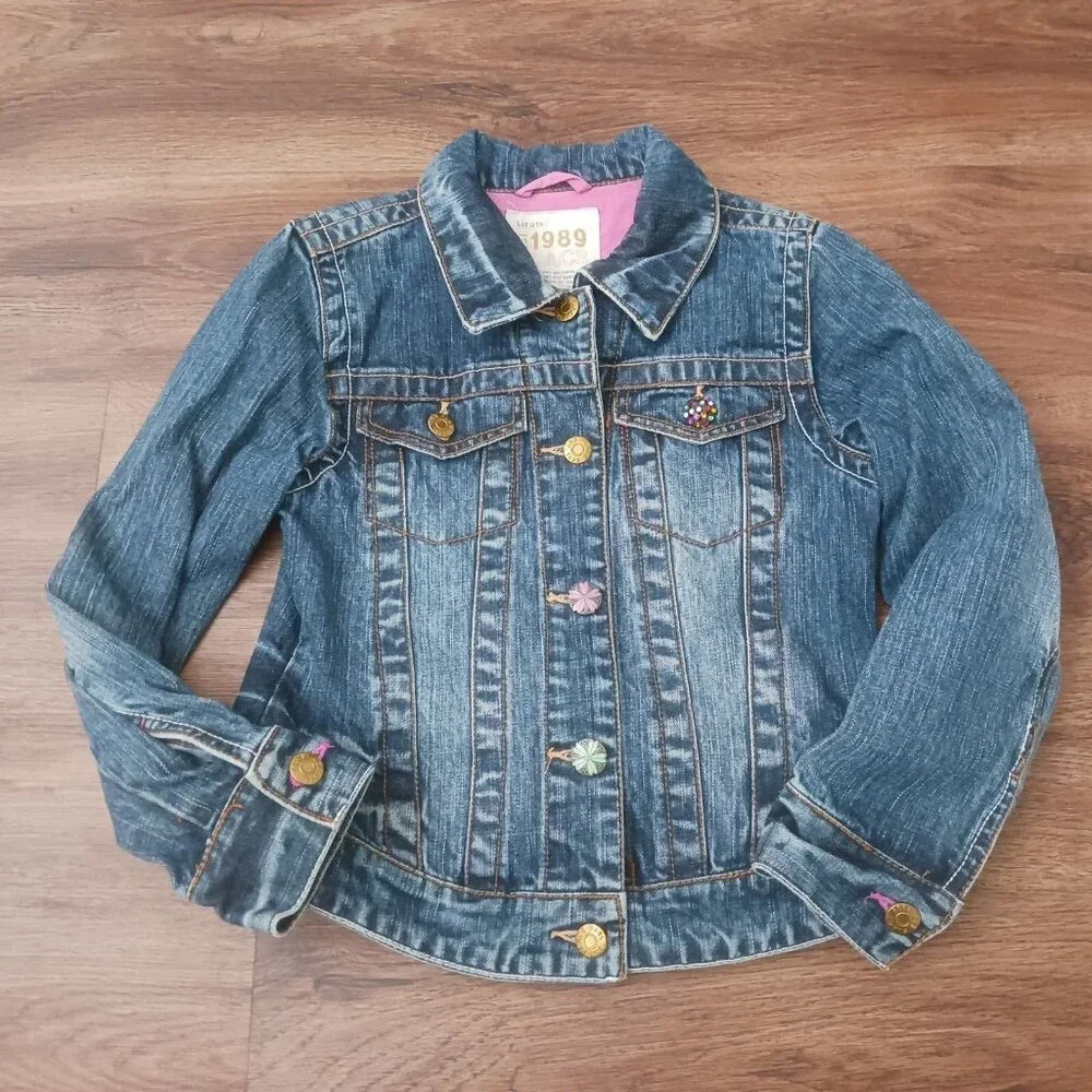 The Children's‎ Place Girls Medium 7/8 Denim Jean Jacket Embellished